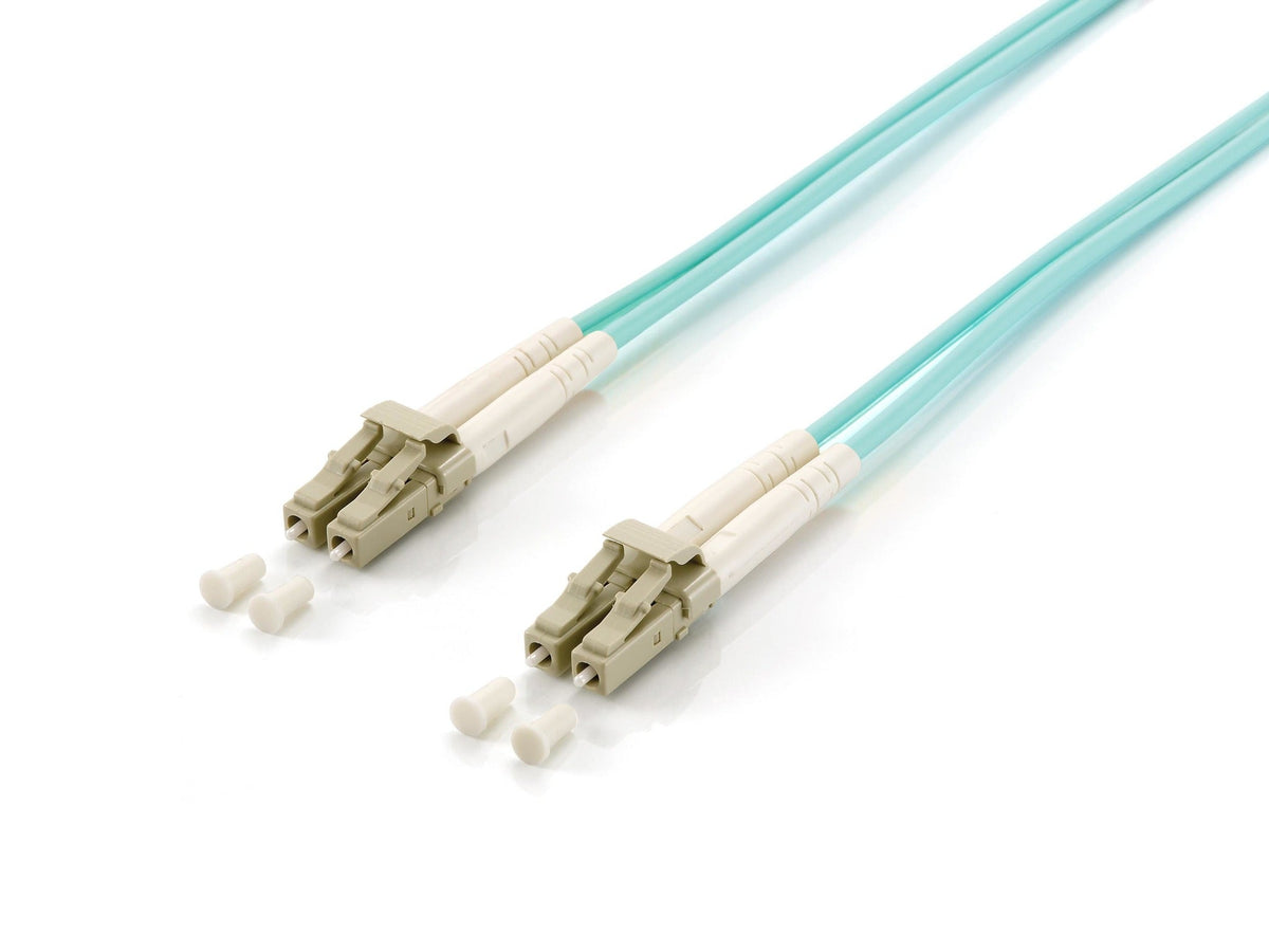 Equip LC/LC Fiber Optic Patch Cable OM3 25 m Aquamarine | Model 588378