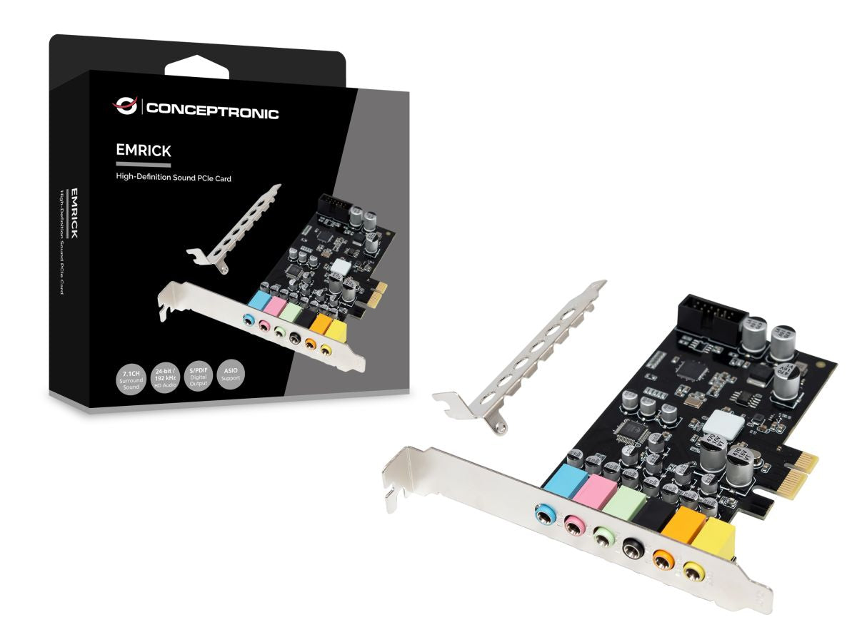 Conceptronic EMRICK15B High-Definition Sound PCIe Card 7.1CH