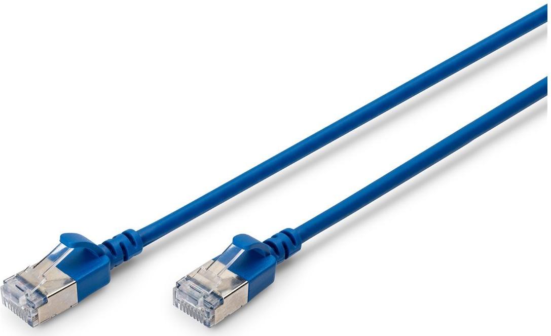 DIGITUS CAT 6A F/FTP Slim Patch Cable 5 m Blue Copper DK-1632-A-050S-B-10