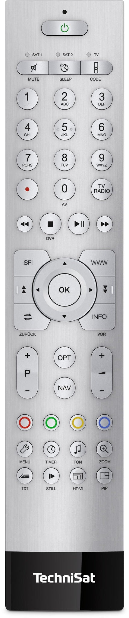 TechniSat TechniControl II ALU Silver Remote Control (FB-Code TV) (0002/3859)
