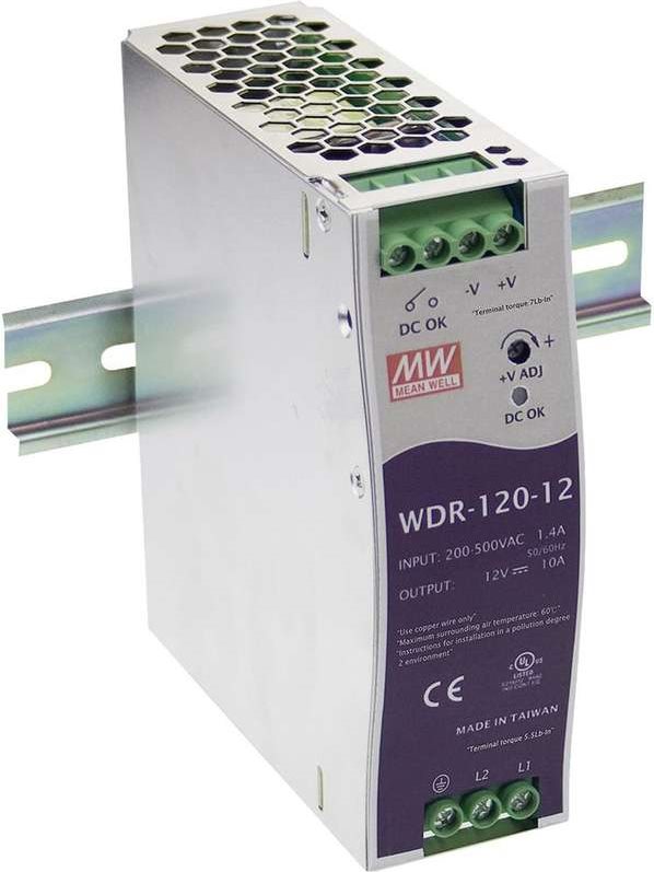 Mean Well WDR-120-12 Power Supply 120W 180-550V 47-63Hz | 680 g