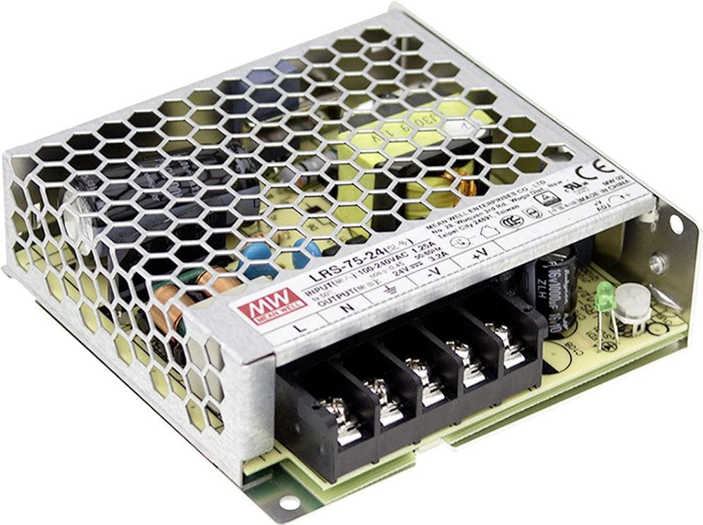 Mean Well LRS-75-24 Power Supply, 76.8W, Model LRS-75-24