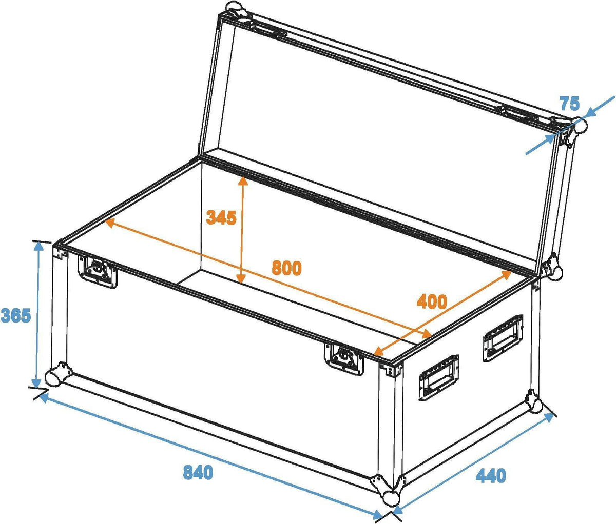 ROADINGER Universal Case 80x40x40cm Profi 30126905