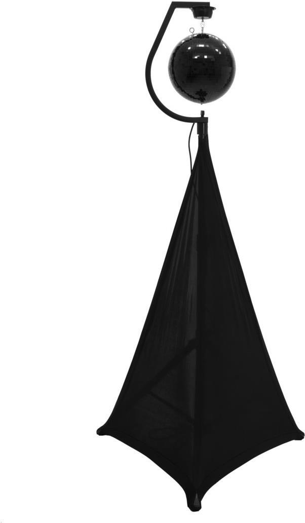 EUROLITE 30 cm Mirror Ball Set with Stand and Black Sail 20000706