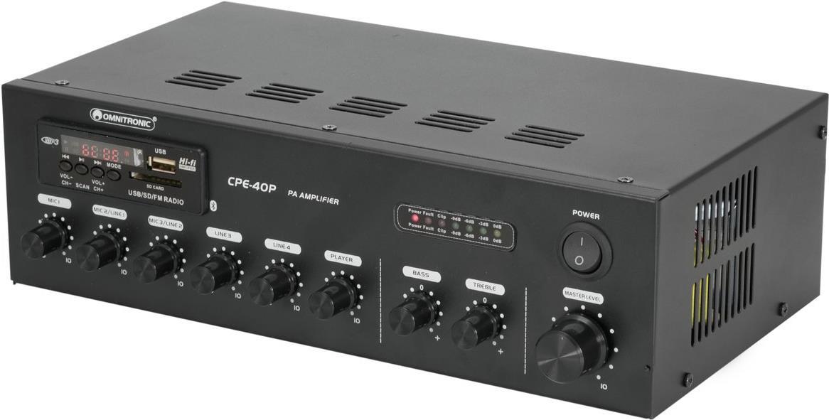 Omnitronic 80709605 Audio Amplifier, Black