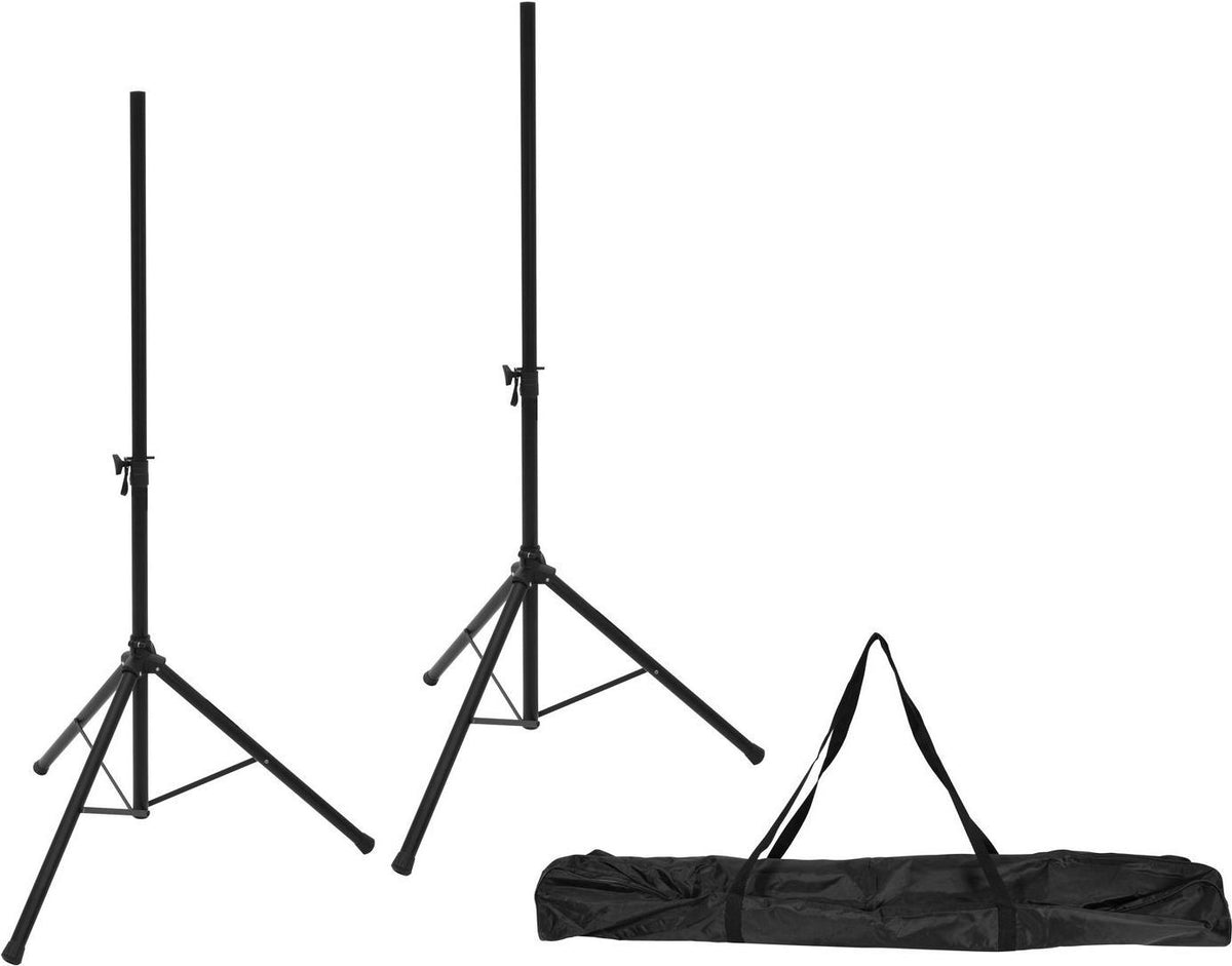 OMNITRONIC Set of 2 M-3 Speaker Stands with Carry Bag 20000943