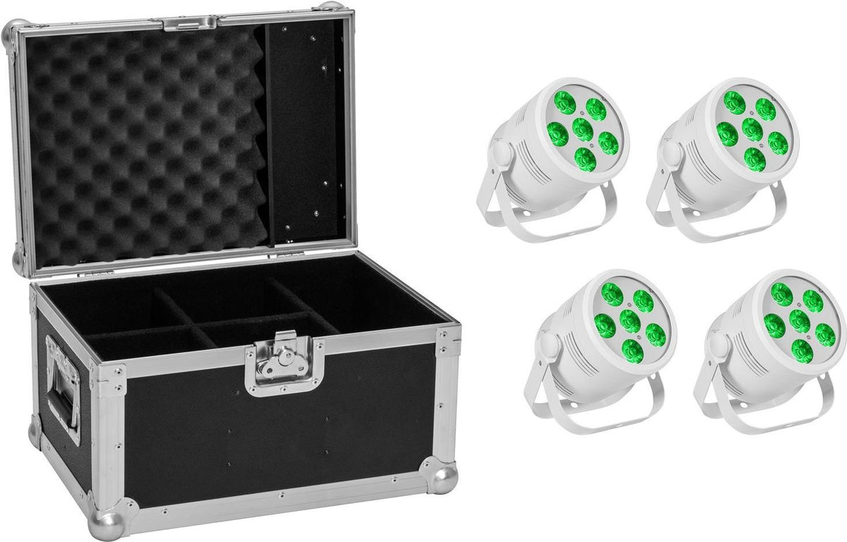 EUROLITE Set 4x LED Silent PAR 6 QCL Floor with Case
