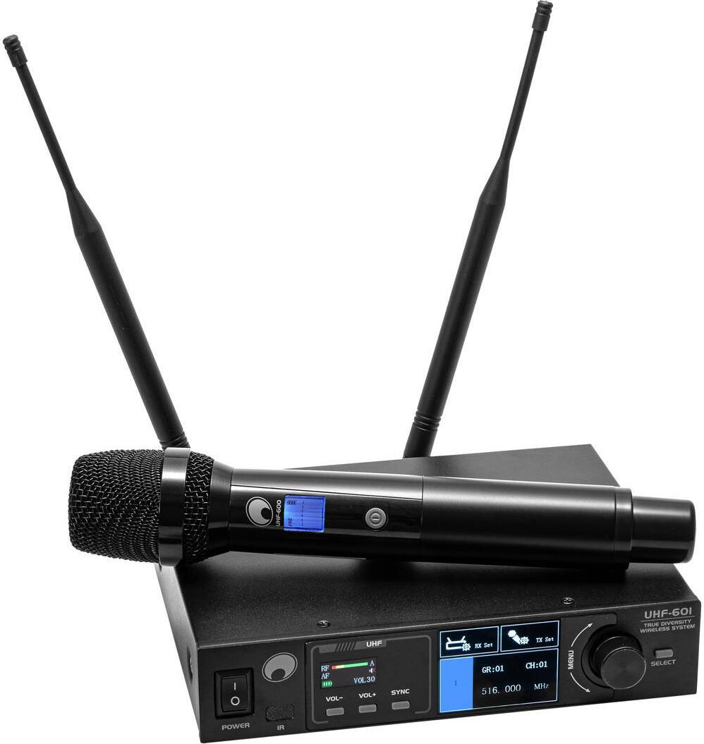 OMNITRONIC UHF-601 1-Channel Wireless Microphone System 823-832/863-865 MHz - 13063600