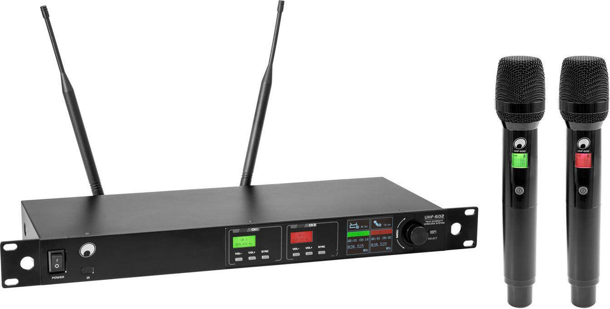 OMNITRONIC UHF-602 2-Channel Wireless Microphone System 520-554 MHz 13063603