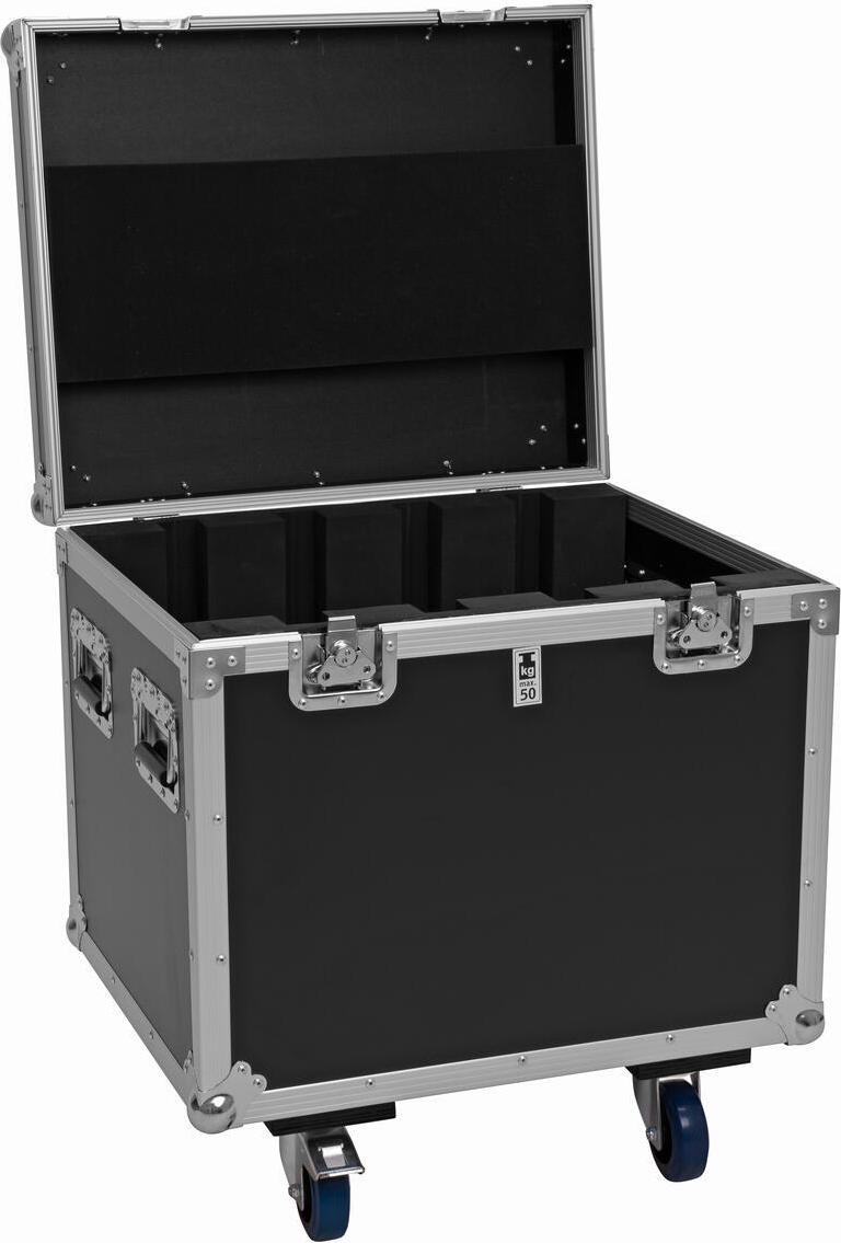 ROADINGER Flightcase for 4x Pixel Matrix Panel 5x5 RGB/WW with Wheels