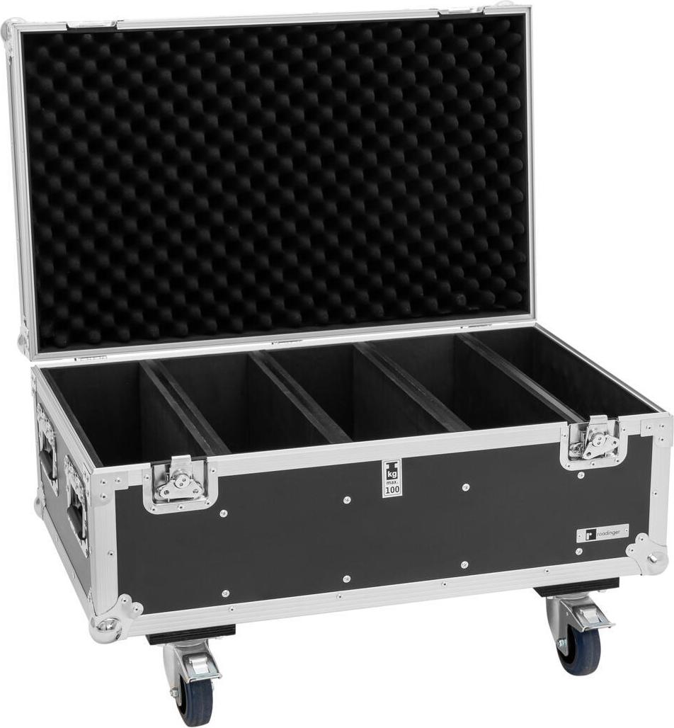 ROADINGER Flightcase for 4x LED Strobe SMD PRO with Wheels - 85x53x49 cm - 100 kg - 31005261