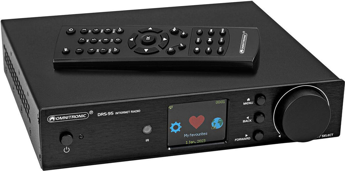OMNITRONIC DRS-95 Internet Radio with DAB+ and Bluetooth (11045017)