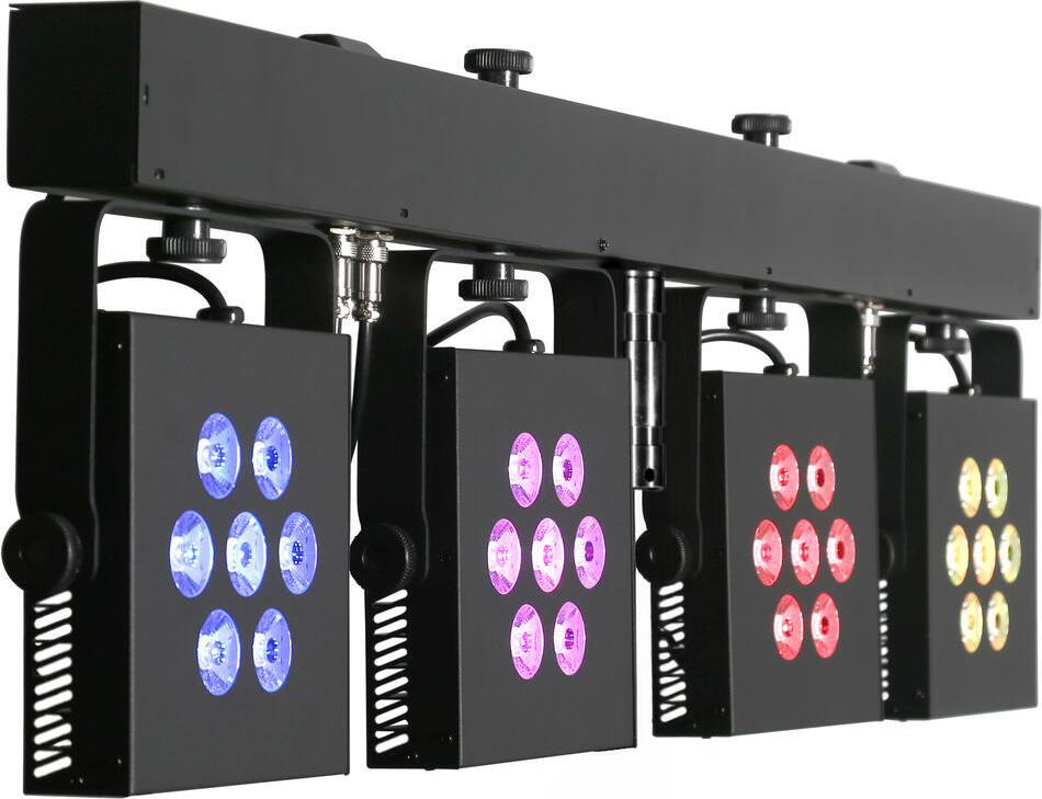 EUROLITE LED KLS-3002 MK2 Compact Light Set AIR 4x RGBWA/UV Spots DMX Wireless | Model 42109896