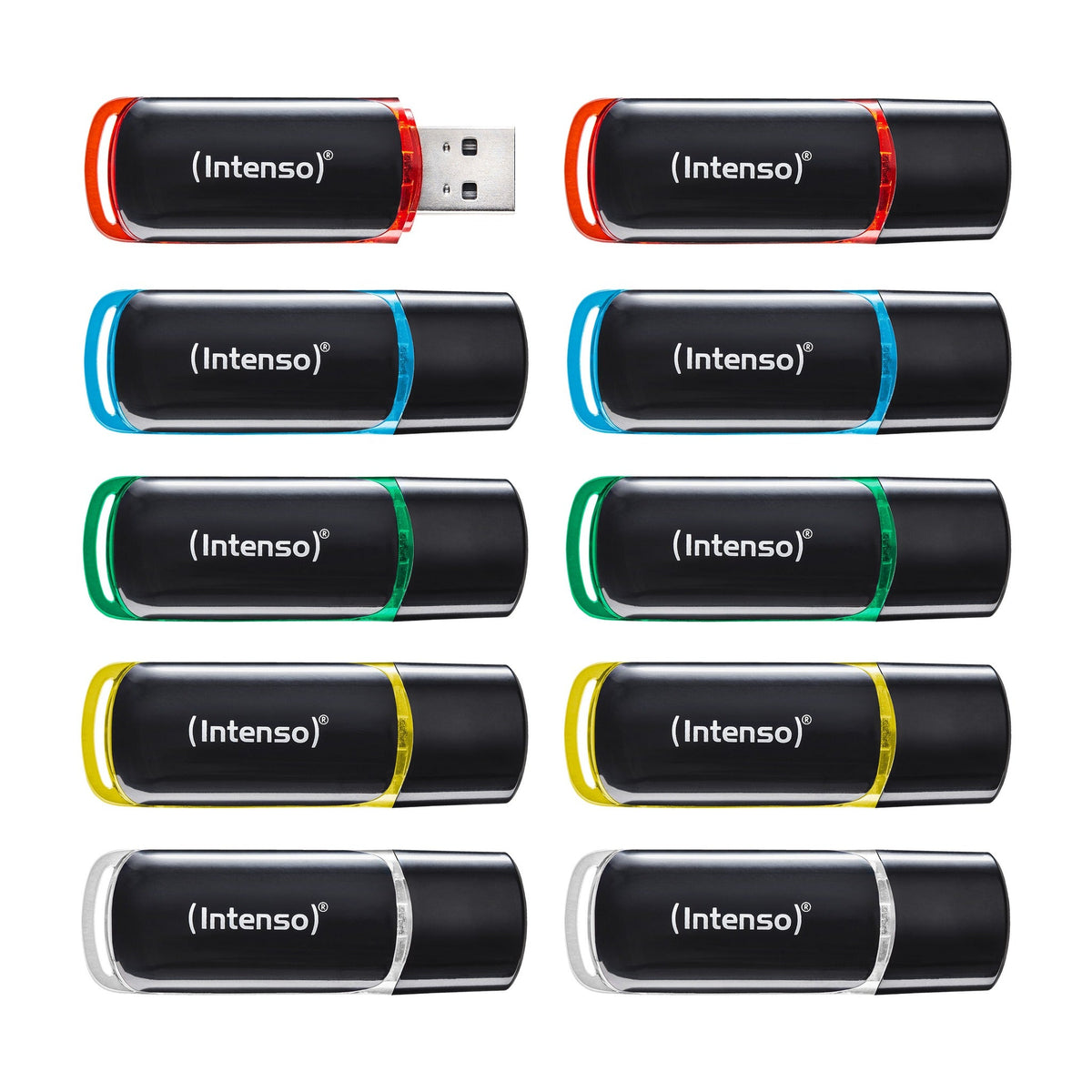 INTENSO USB Flash Drive 8 GB USB Type-A 2.0 Black, Red, Green, Transparent, Yellow, Blue 3511561