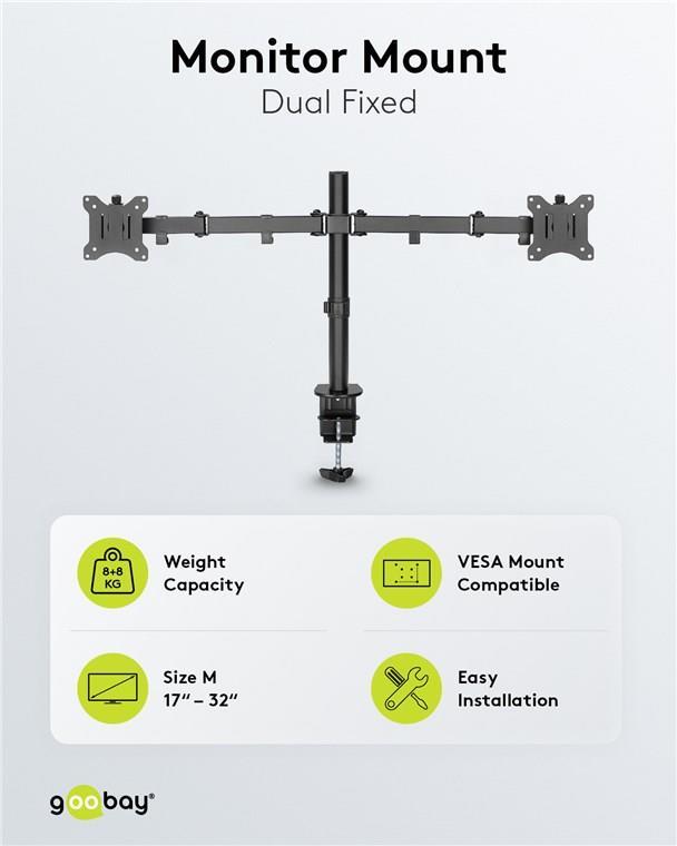 Wentronic Goobay Dual Monitor Mount Flex 58529