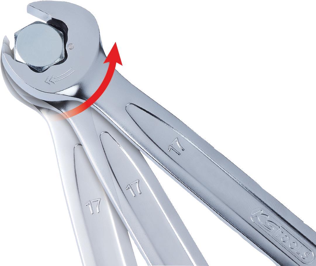 KS TOOLS DUO GEARplus Ring Spanner with Ratchet Function 30 mm 503.5228