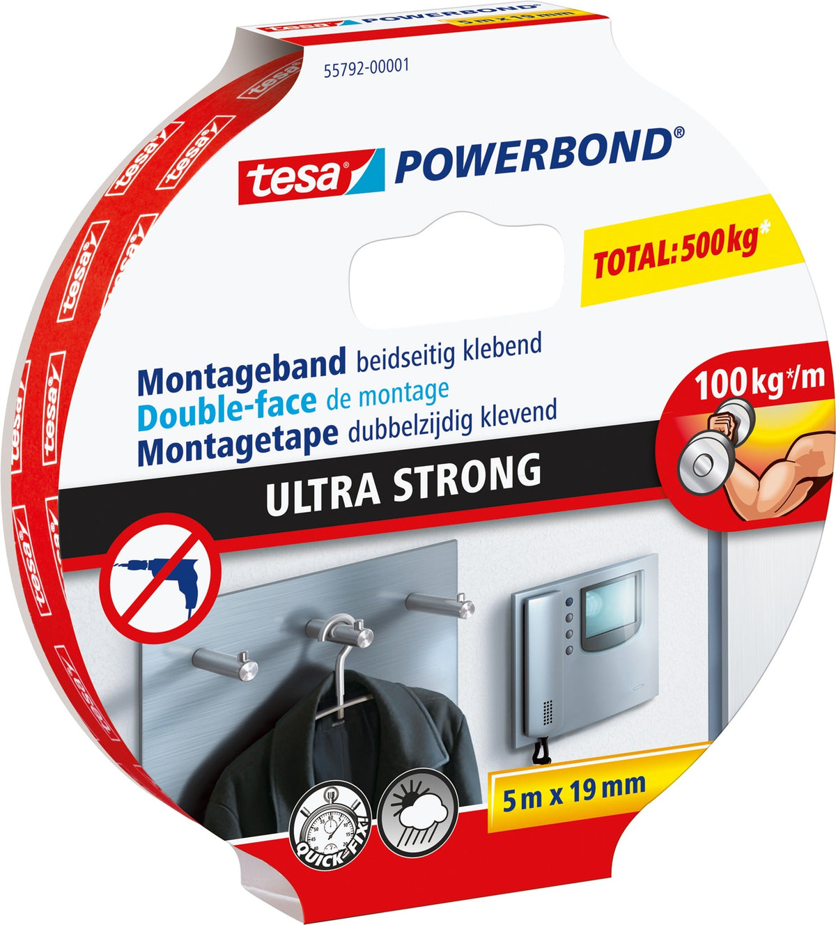 TESA Powerbond Ultra Strong Mounting Tape White