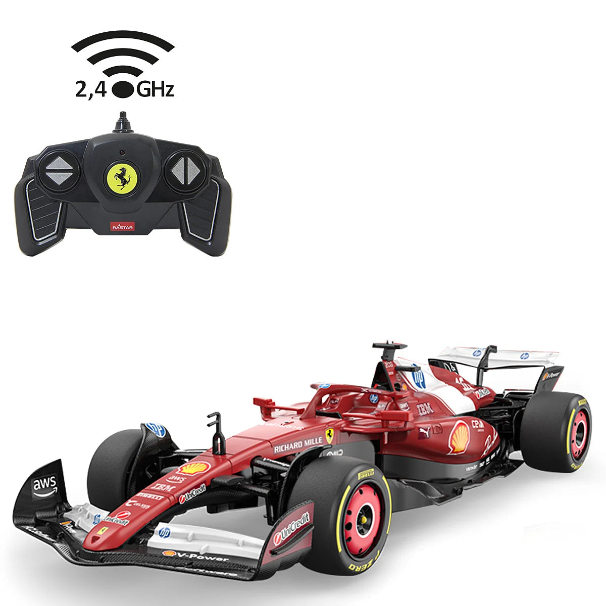 Jamara 402260 RC Sport Car 1:18 Electric Engine - Red - Remote Control Model
