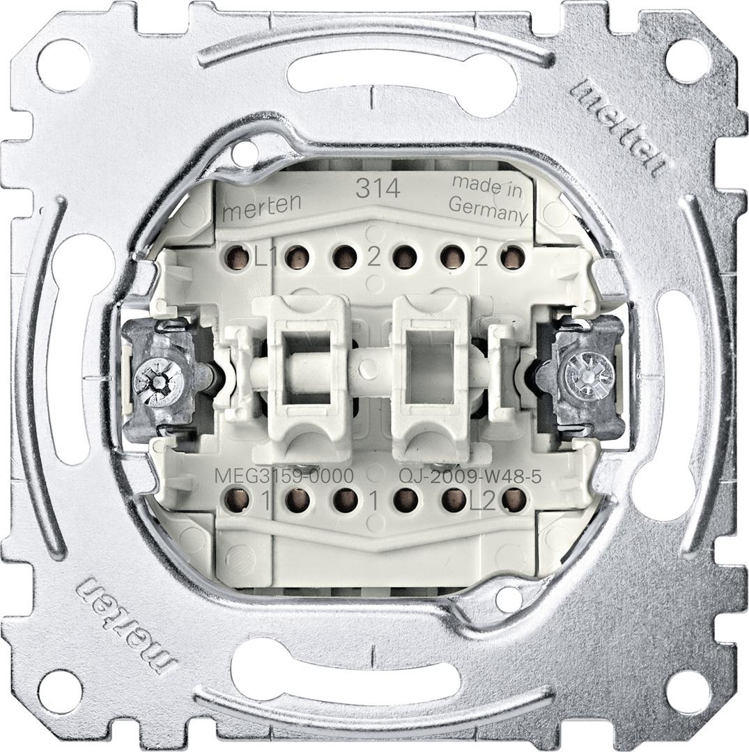 Merten Doppeltastereinsatz MEG3159-0000 2 Wechsel 1-polig 10A AC250V