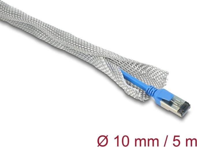 Delock Braided Shielding Sleeve 5 m x 10 mm for EMI 20992