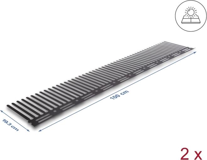 Delock Tierabwehr Barriere, 1 m, brown, 2 pieces, for Photovoltaic Systems
