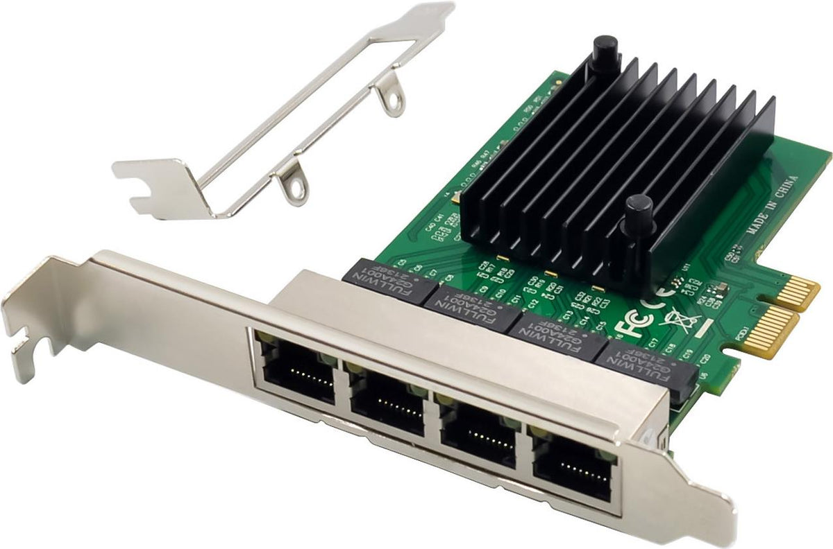 InLine Quad Gigabit Network Card 4x RJ45 1 Gb/s PCIe x1 51127B