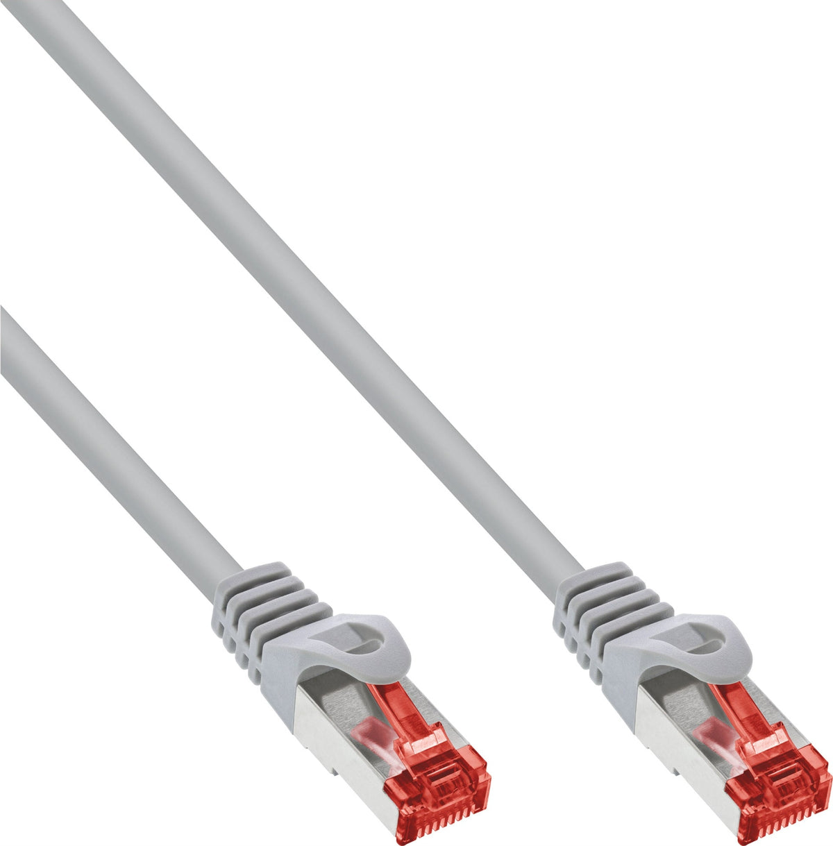 InLine 25-Pack Patch Cable S/FTP PiMf Cat.6 Halogen-Free CU Gray B-76905