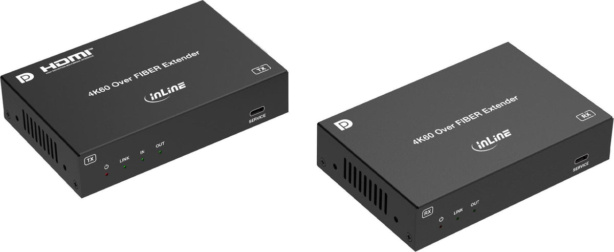 InLine KVM Extender DP 4K/60Hz Fiber Singlemode 10km Set 57885O