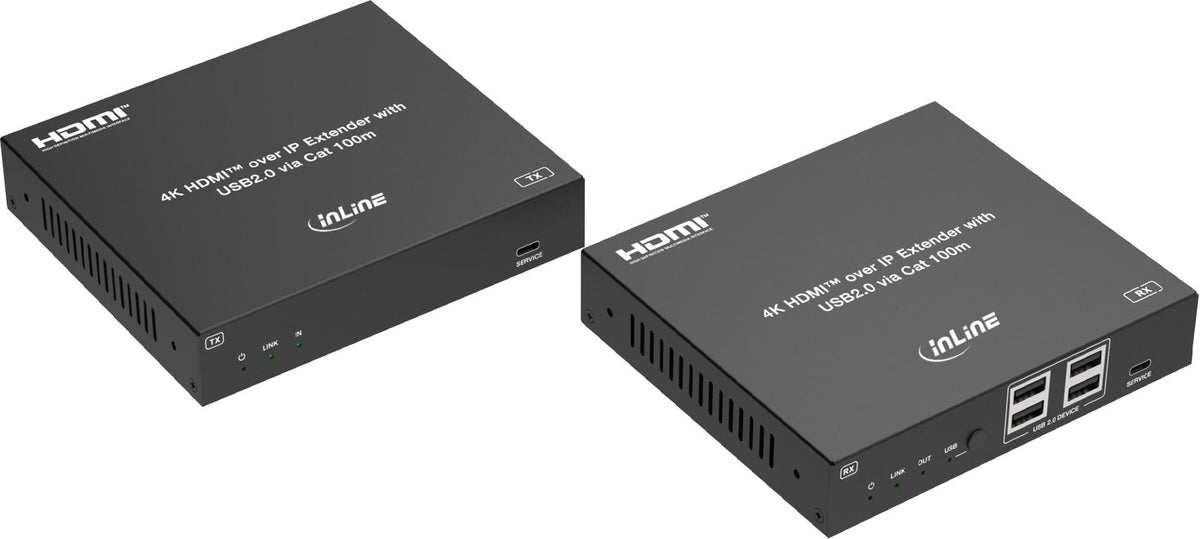 InLine KVM Extender over IP, HDMI 4K/60Hz, 100 m, Set (57886 G)