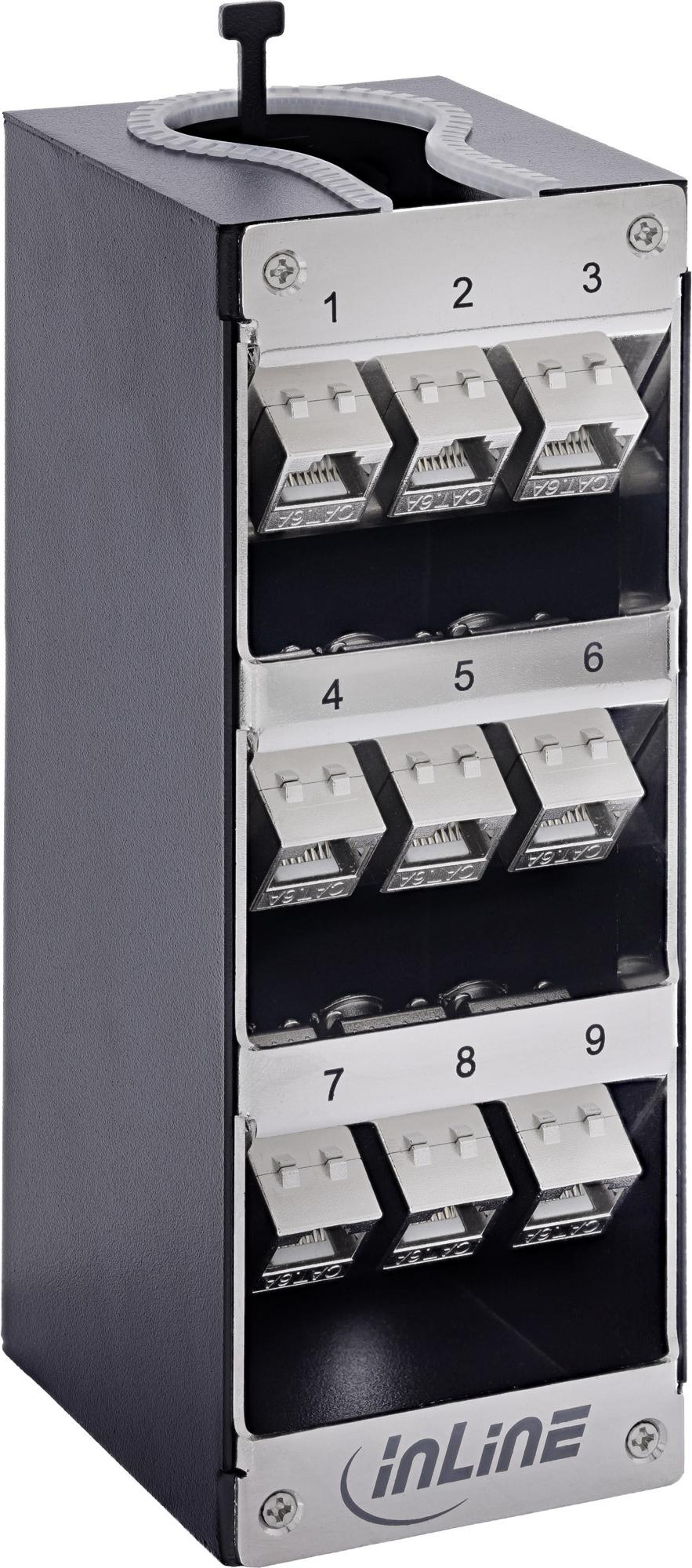 InLine® Keystone Distribution Box 9-Port Cat.6A Wall/Mount 76203P