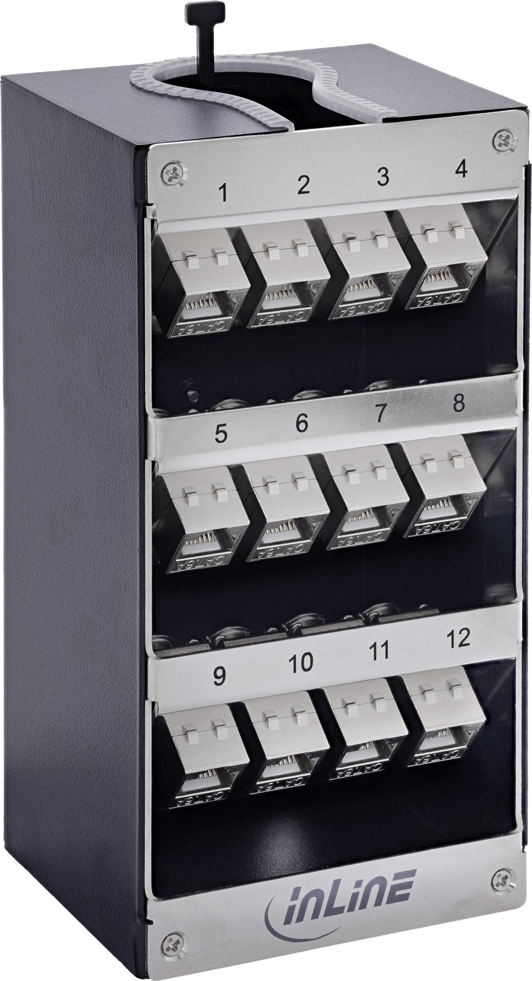 InLine® Keystone Distribution Box 12-Port Cat.6A Wall/Mount (76203Q)