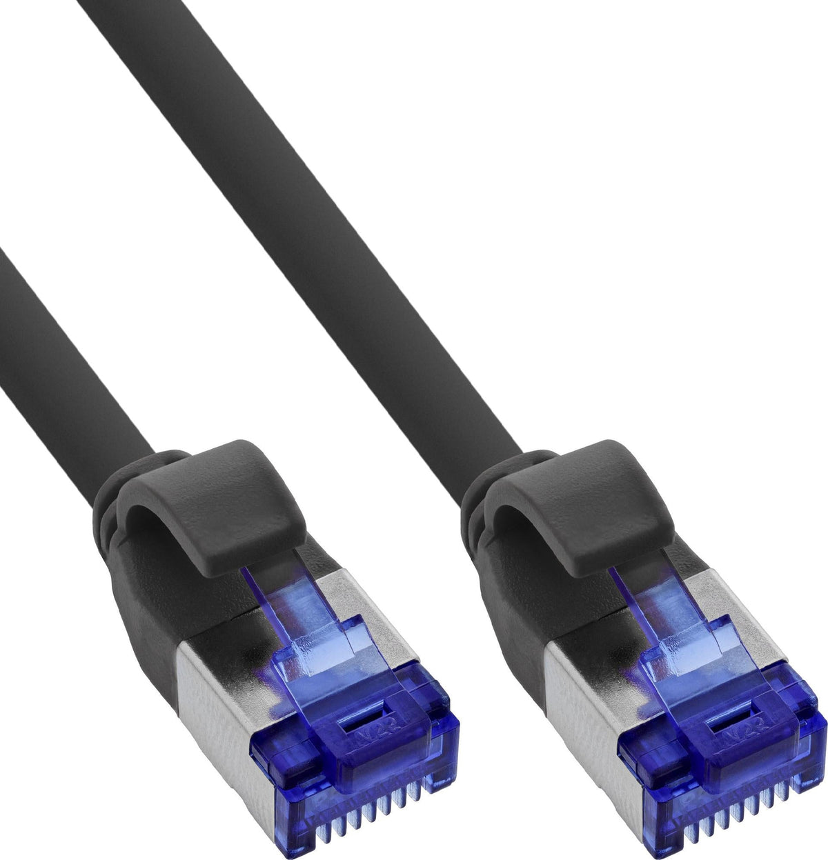InLine 150er B-Pack Slim Cat.6A S/FTP LSZH Patch Cable Black B-74955S
