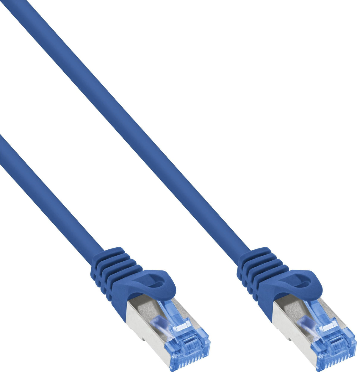 InLine® Cat.6A S/FTP LSZH Patch Cable 0.50 m Blue B-72655B