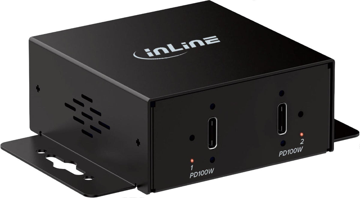 InLine® Industrial 2-Port Mini Charger, USB-C, PD 200W - 35396 G