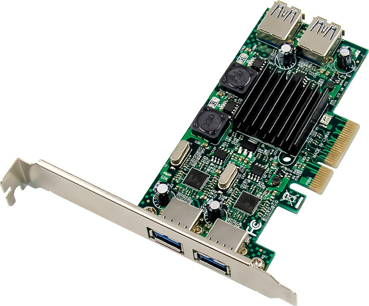 InLine® USB 3.2 Gen.1 PCIe Interface Card, 4-Port, Internal/External - Model 76619 M