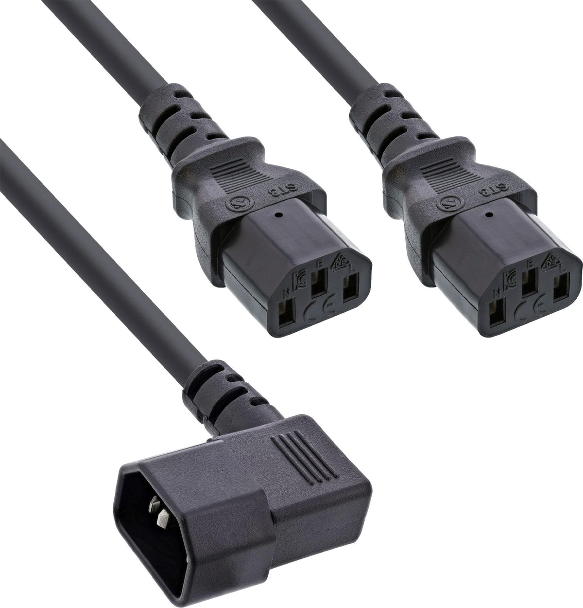 InLine® MCIO Cable MCIO x8 to 2x MiniSAS-HD SFF-8643 0.75 m 27666B