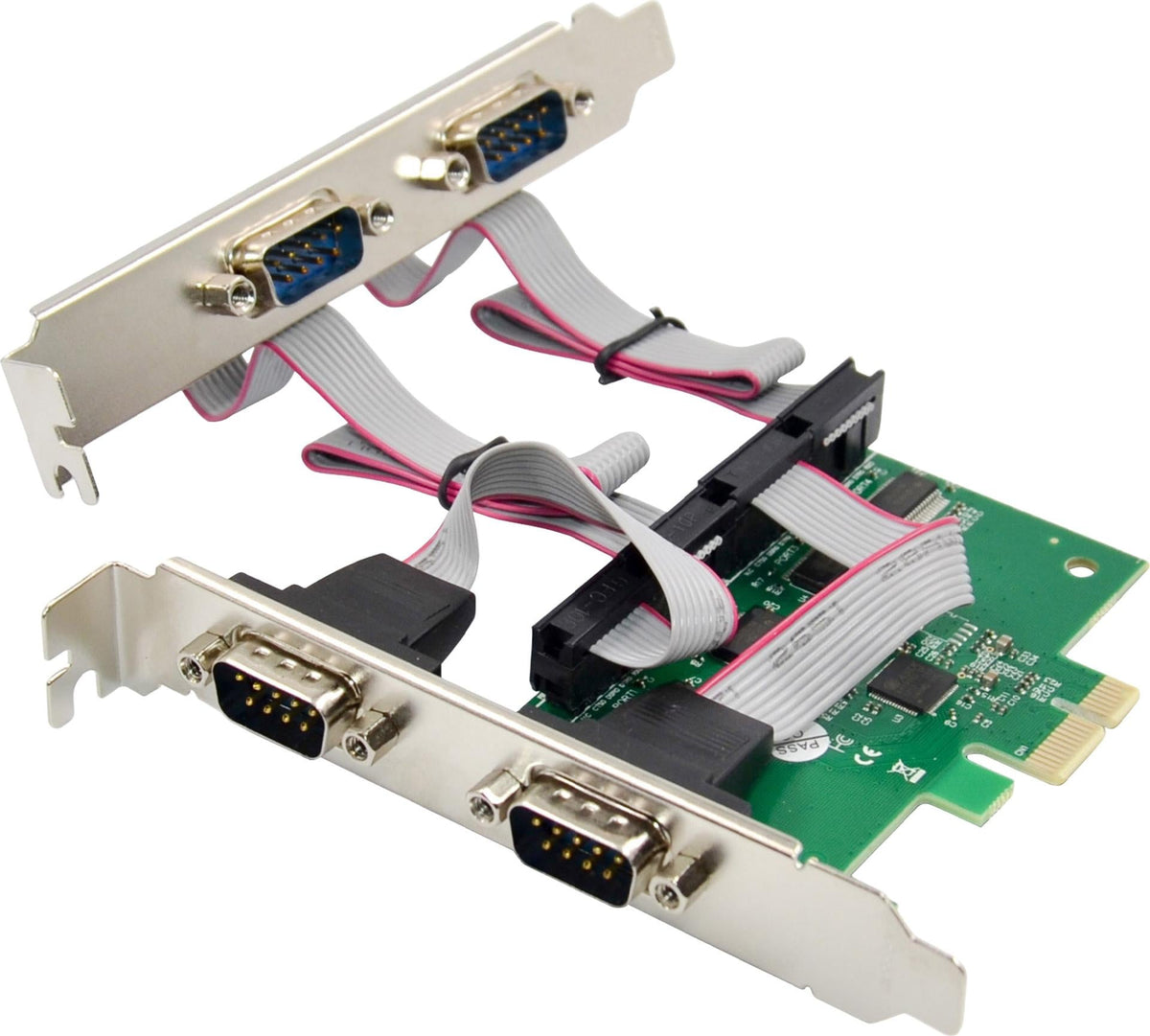 InLine® PCIe x1 Interface Card, 4x RS-232 Low Profile (76623E)