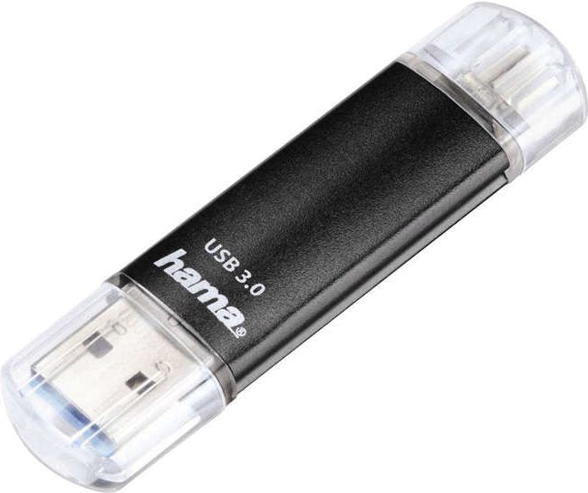Hama USB Stick 'Laeta Twin', USB 3.2 (Gen1)/2.0,32 GB, 40MB/s, Black (123999)