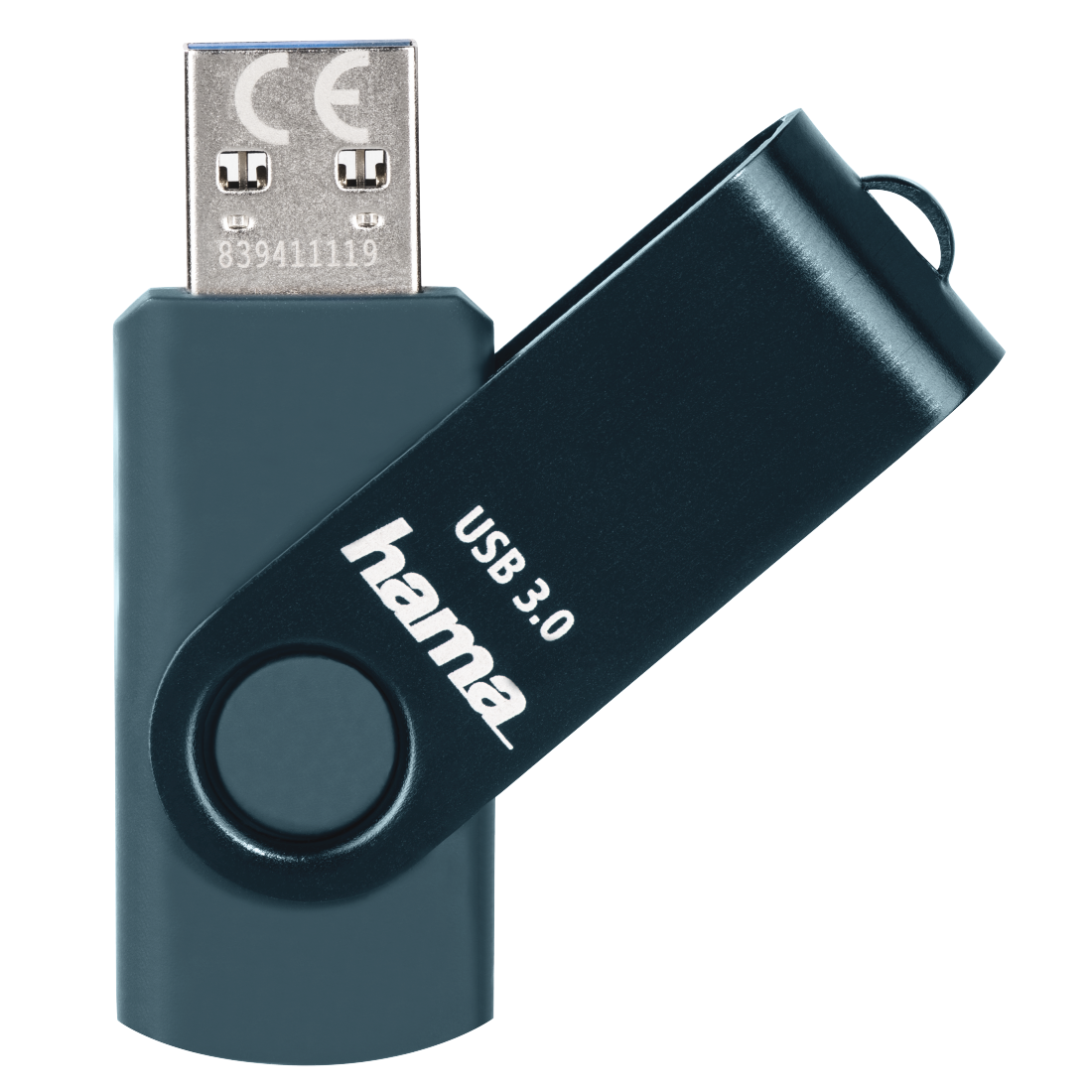 Hama 'Rotate' USB Flash Drive 128GB USB 3.0, Petrol Blue, 00182474
