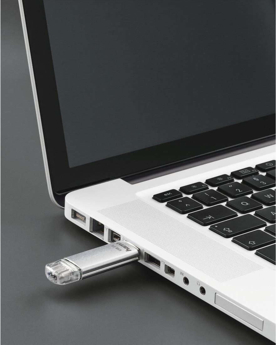Hama "C-Laeta" USB Flash Drive - 128GB - USB 3.1 Gen 1/ USB-C - Silver (00213109)