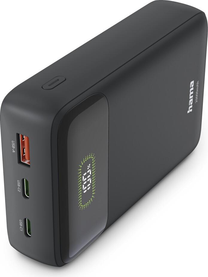 Hama Power Pack PD20-W20 20000mAh, 2x USB-C, USB-A, Fast Charging (00201780)