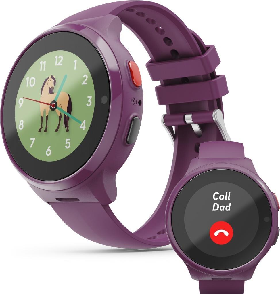Hama Kids Smartwatch with GPS, SOS Button, Phone Function, Berry, 00178670