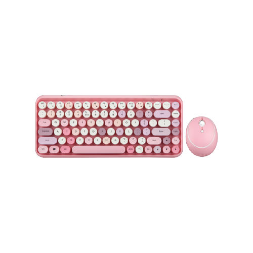 Perixx PERIDUO-713 Pink DE Wireless Keyboard and Mouse Set German QWERTZ 11713