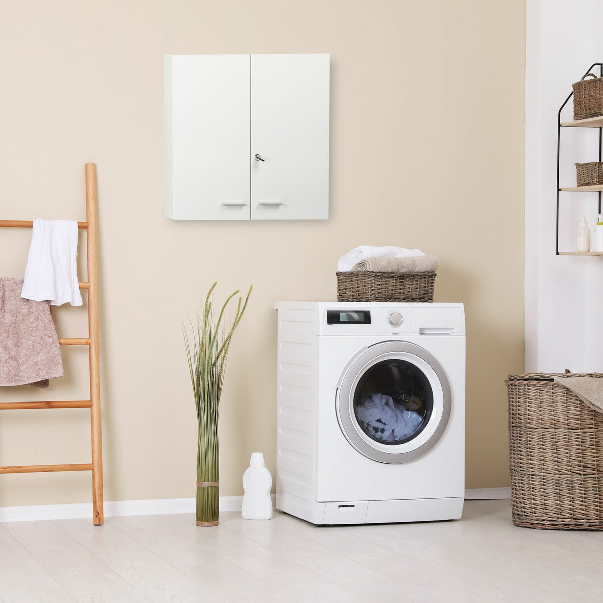 relaxdays XXL Premium Medicine Cabinet White (10021071_0)