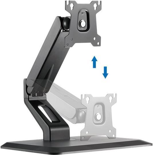 LogiLink LCD Display Stand - Adjustable Arm - Black - 43.2-81.3 cm (17"-32") - Desk