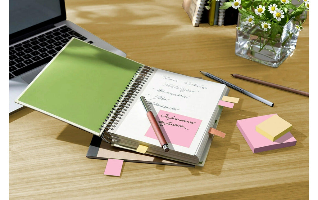 Post-it® Recycled Notes, 127 x 76 mm, Assorted Colors, 100 Sheets per Pad, 1 Piece, Model 655-1RPT-N