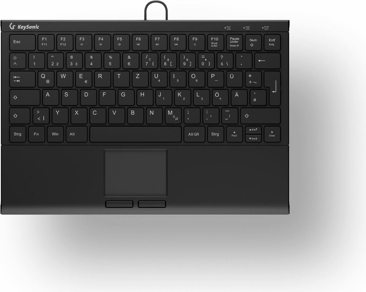 KeySonic KSK-5211ELU (DE) USB QWERTZ Keyboard Black - Model 9142397
