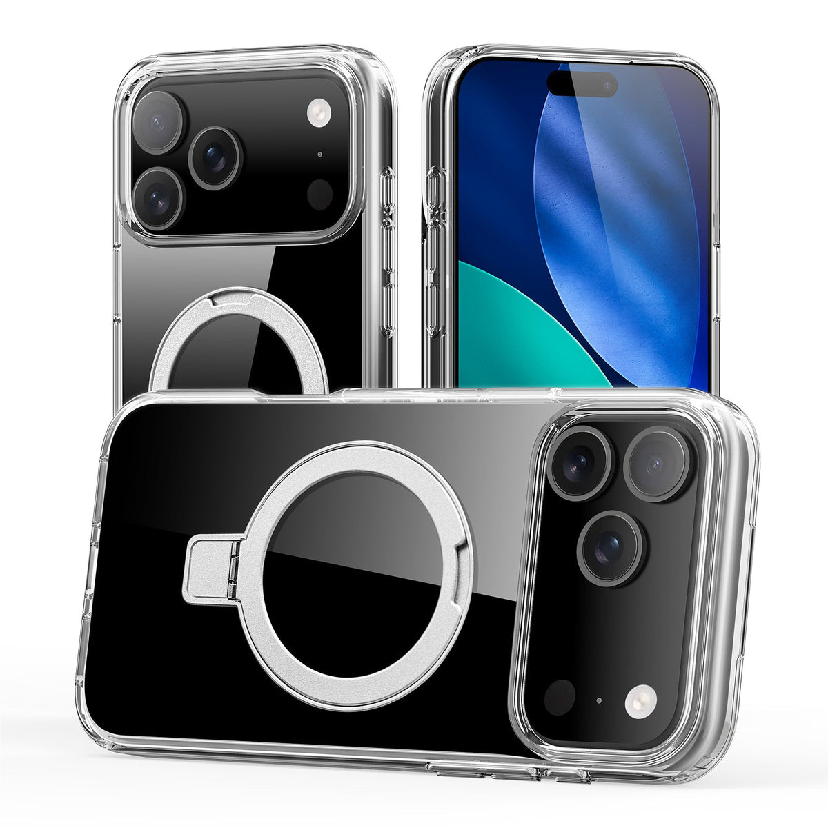 Nevox StyleShell SHOCKFlex Case for iPhone 17 Pro Max, Compatible with MagSafe, Transparent
