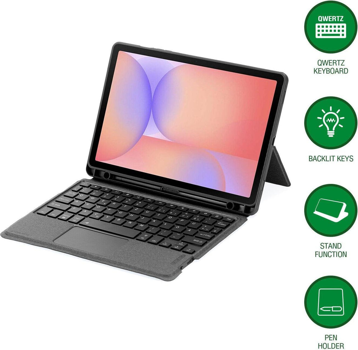 4smarts Keyboard Case Solid Pro QWERTZ for Galaxy Tab S10 Lite, 496609