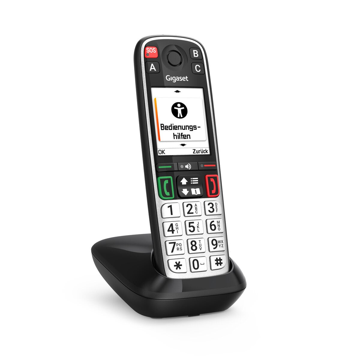 Gigaset EASY 500 Analog/DECT Telephone Caller ID Black, Silver | VoIP